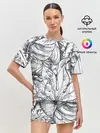 Женская пижама с шортами / Тропические листья