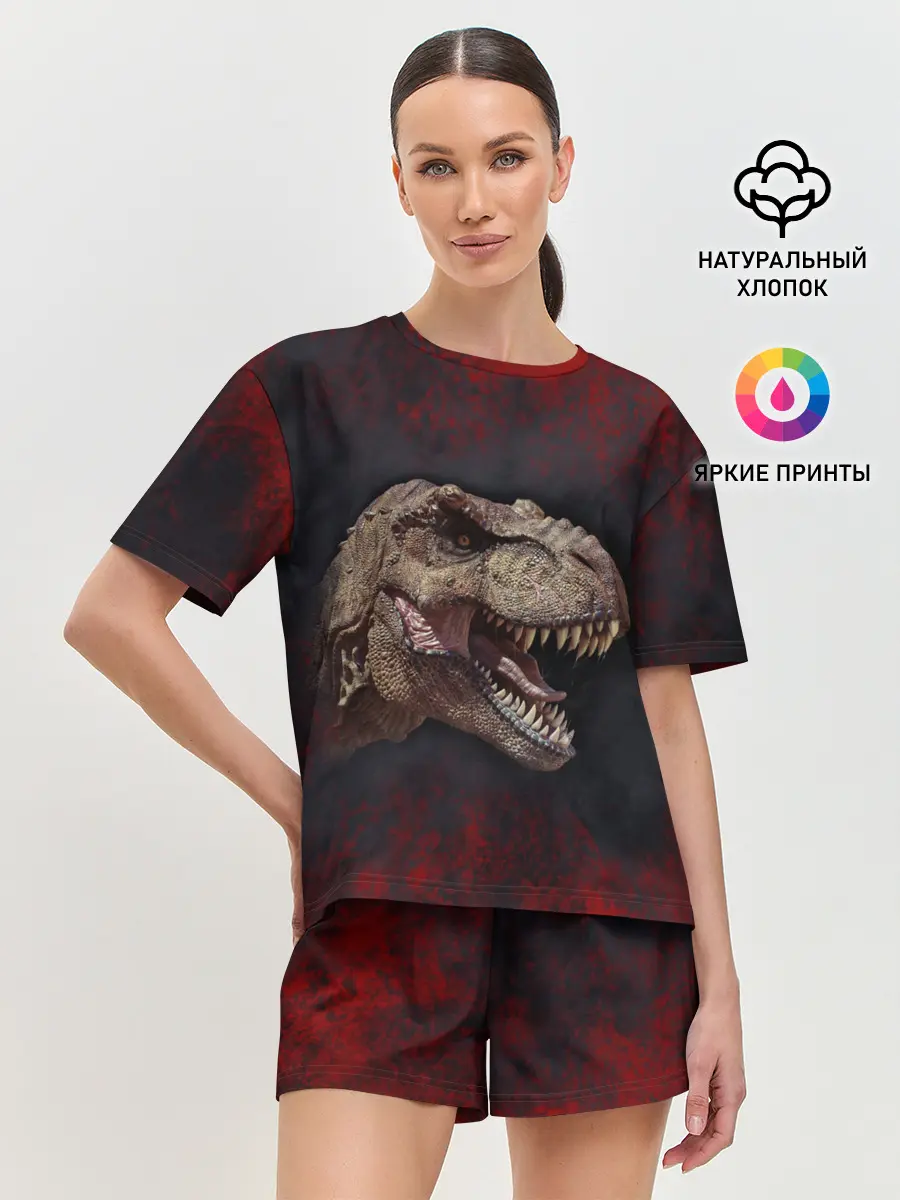 Женская пижама с шортами / T-REX | Динозавр | Dino