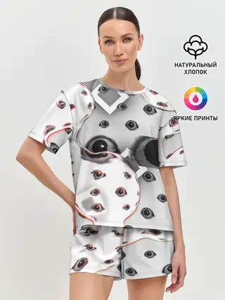 Женская пижама с шортами / они наблюдают за тобой