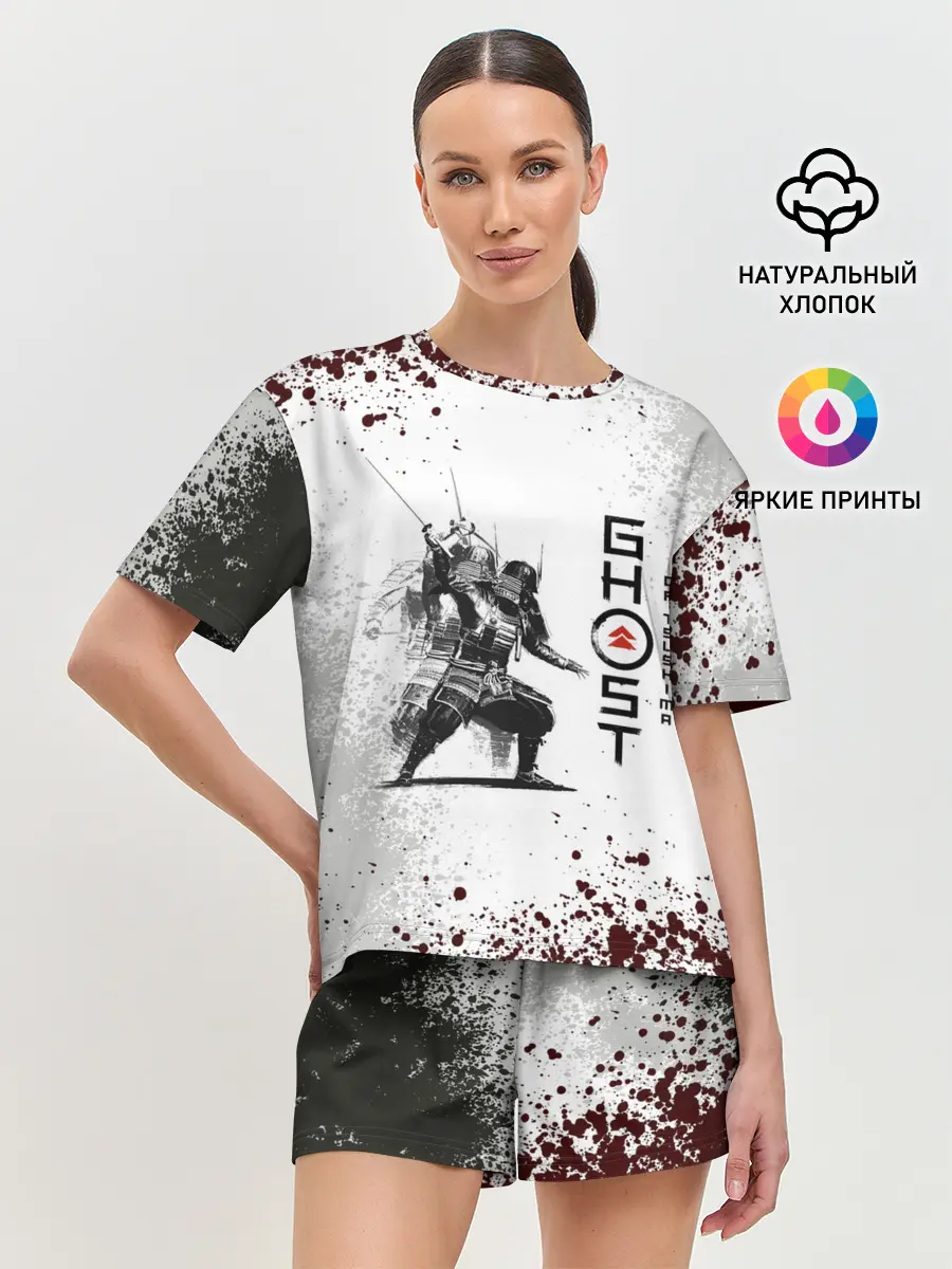 Женская пижама с шортами / Ghost of Tsushim | Призрак Цусима