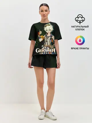 Женская пижама с шортами / Беннетт Genshin Impact