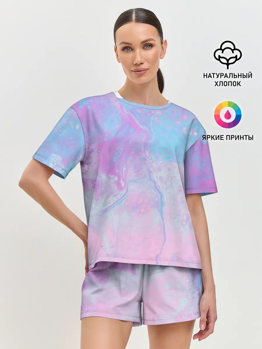 Женская пижама с шортами / Градиент