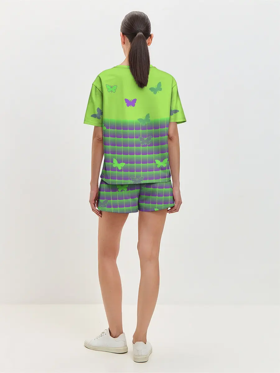 Женская пижама с шортами / Бабочки