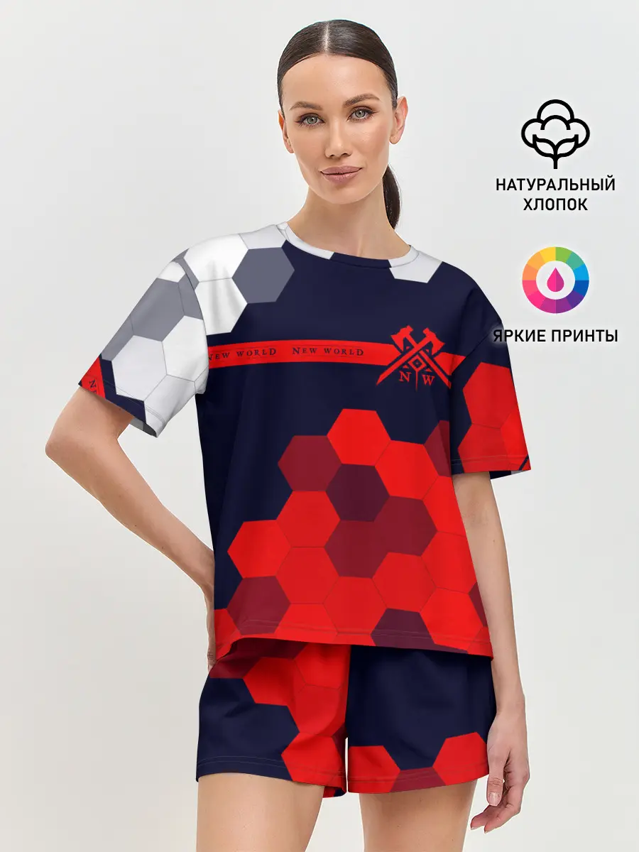 Женская пижама с шортами / New World - Соты
