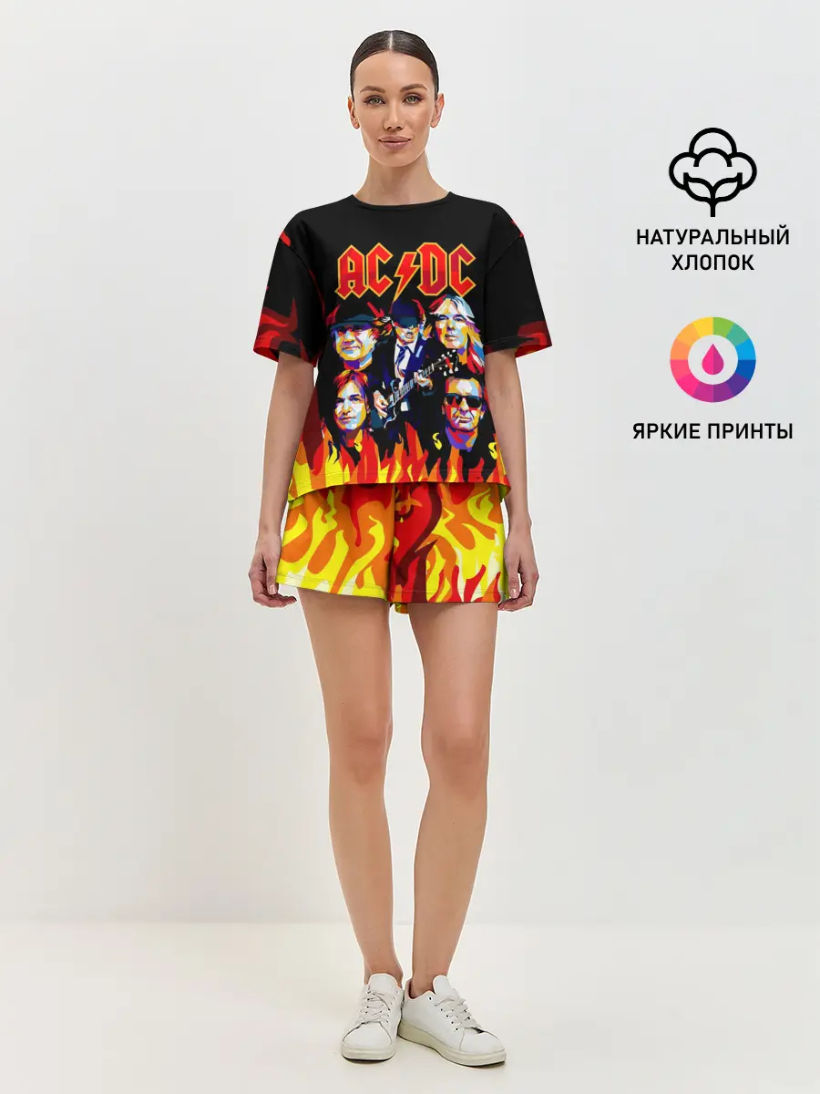 Женская пижама с шортами / AC DC HIGHWAY TO HELL