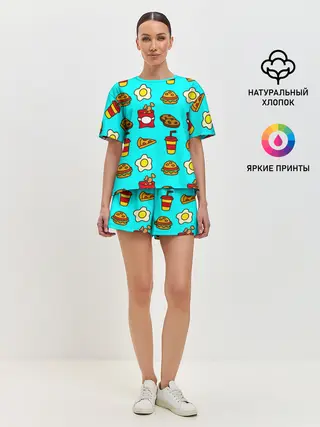 Женская пижама с шортами / Вкусняхи из Макдака!