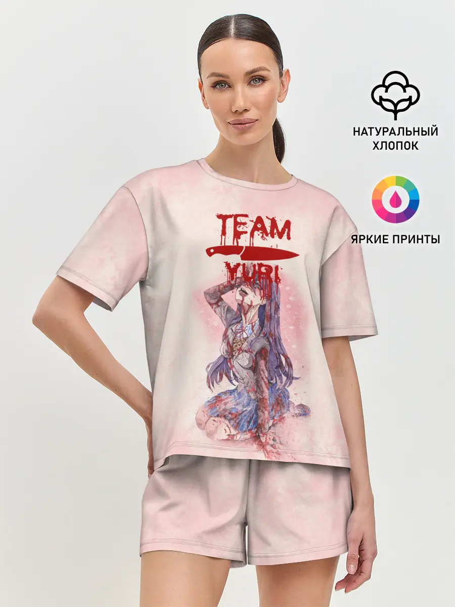 Женская пижама с шортами / Team Yuri | Доки Доки