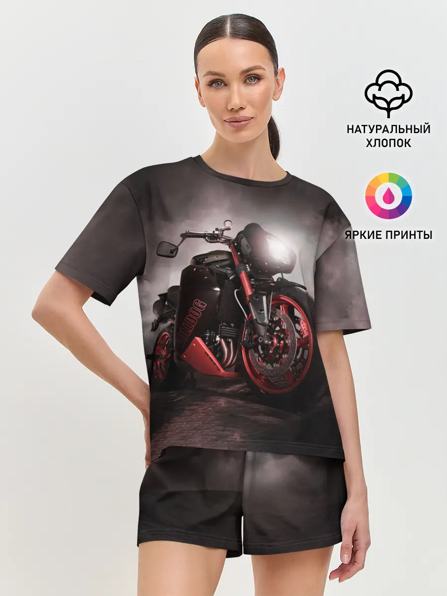 Женская пижама с шортами / СУПЕРБАЙК