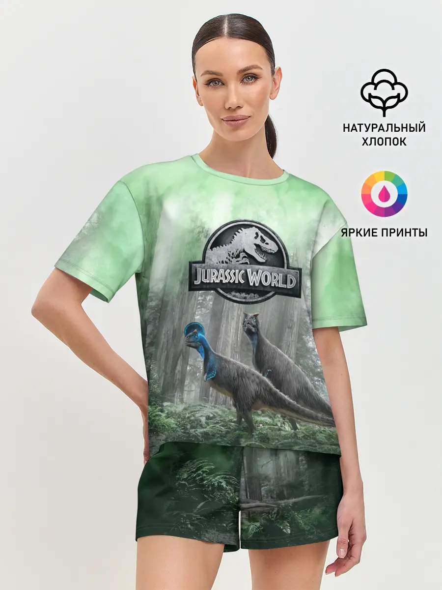 Женская пижама с шортами / Jurassic World | Мир Юрского периода