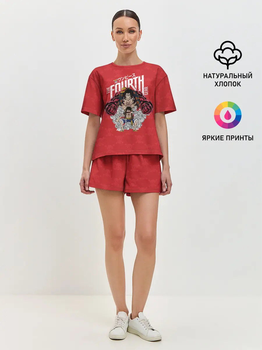 Женская пижама с шортами / Луффи | резиновый Лу One Piece