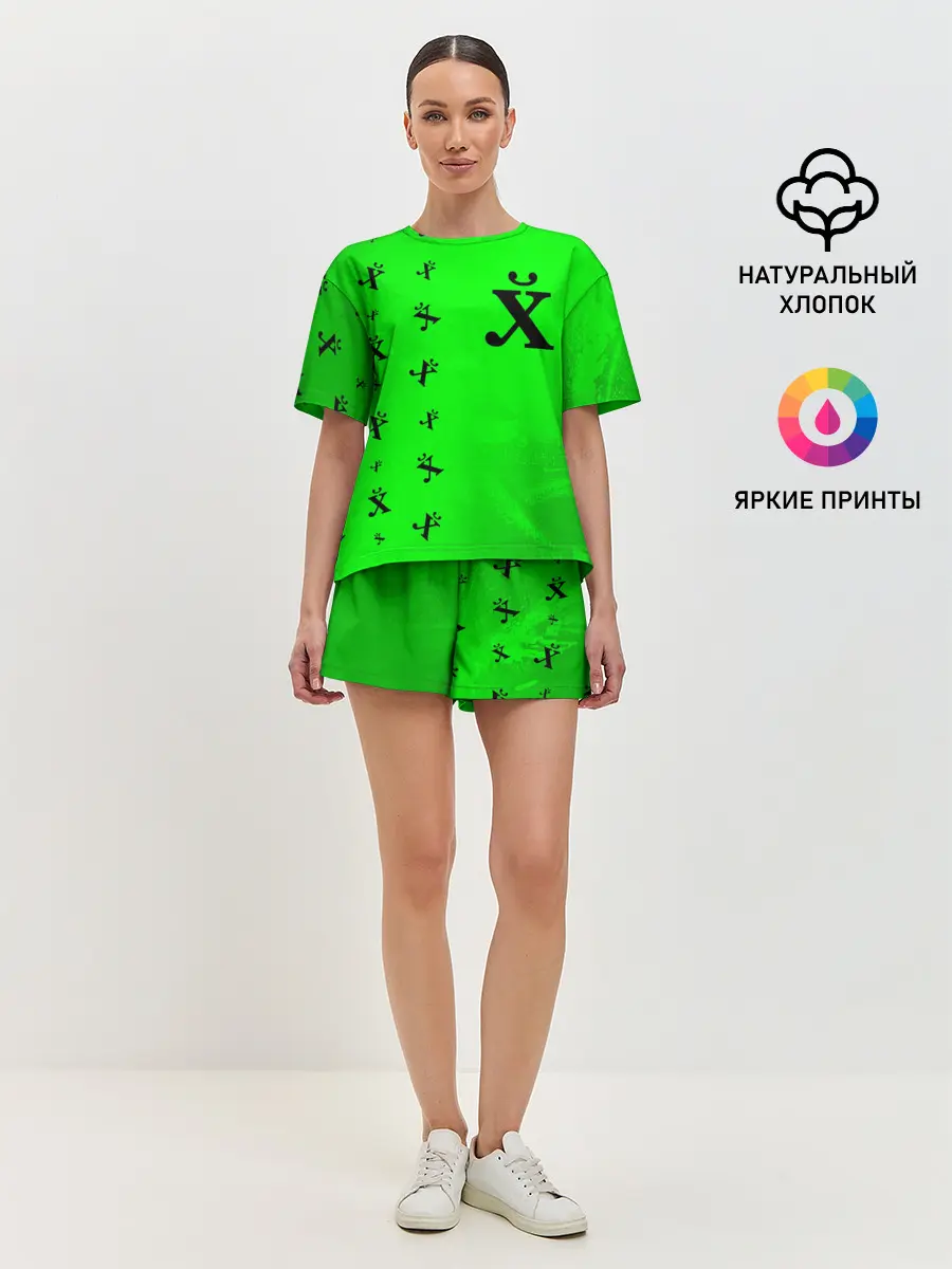 Женская пижама с шортами / Древний Иероглиф - Краска