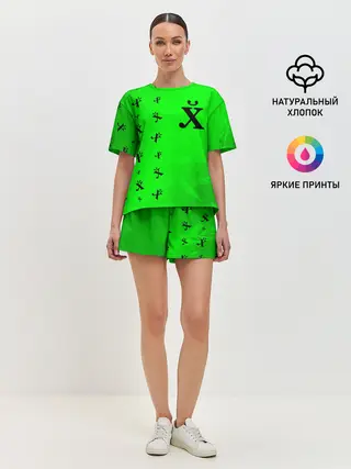 Женская пижама с шортами / Древний Иероглиф - Краска