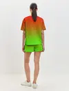 Женская пижама с шортами / Градиент Яблоко