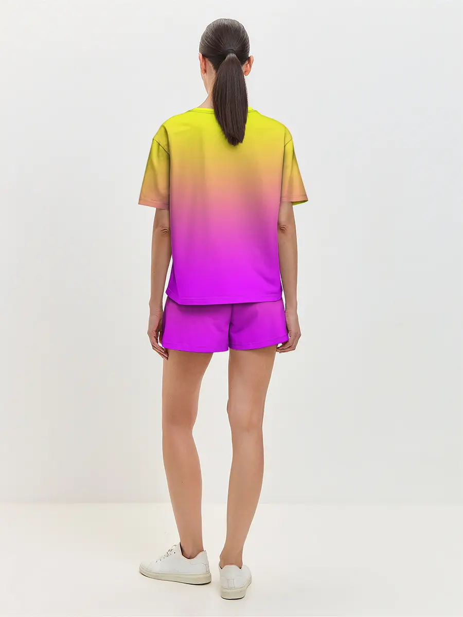 Женская пижама с шортами / Яркий рассвет