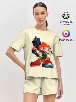 Женская пижама с шортами / Пико с оружием