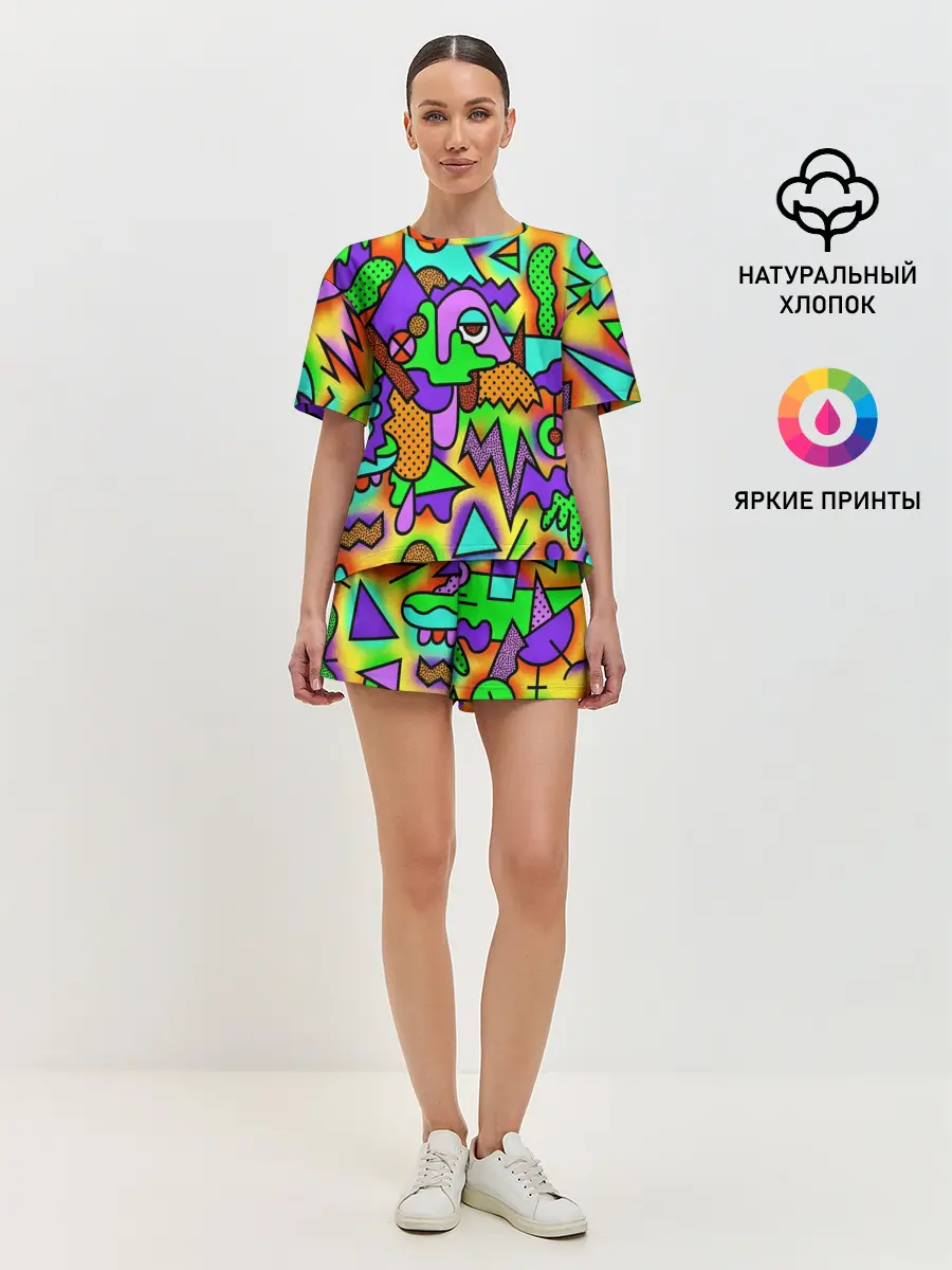 Женская пижама с шортами / Хаус в душе и голове