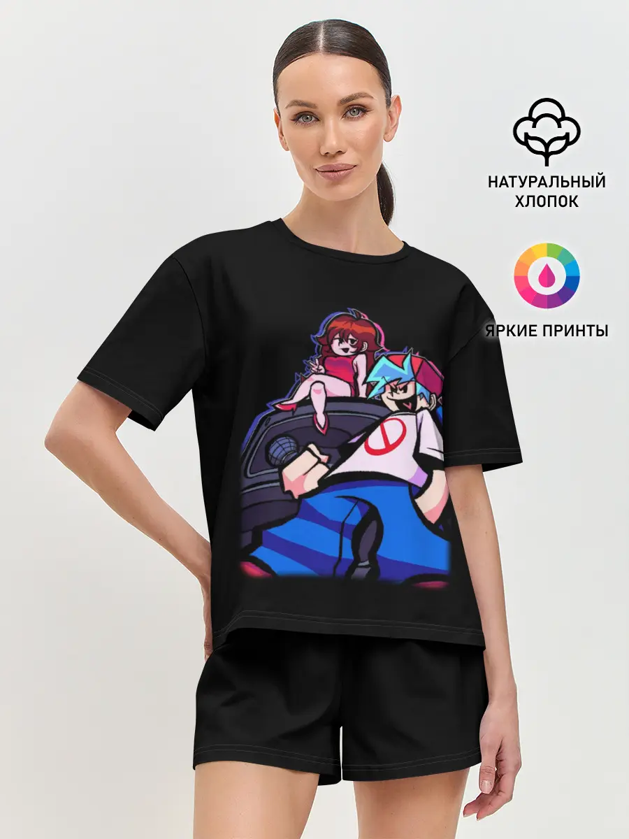 Женская пижама с шортами / Бойфренд и Герлфренд FNF