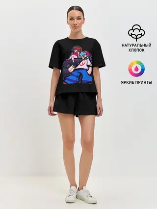 Женская пижама с шортами / Бойфренд и Герлфренд FNF