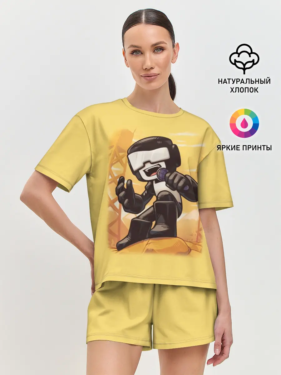 Женская пижама с шортами / Танкист