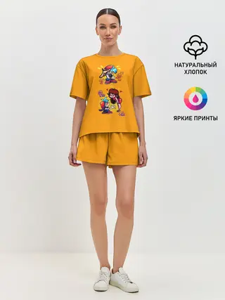 Женская пижама с шортами / Boyfriend and Girlfriend FNF