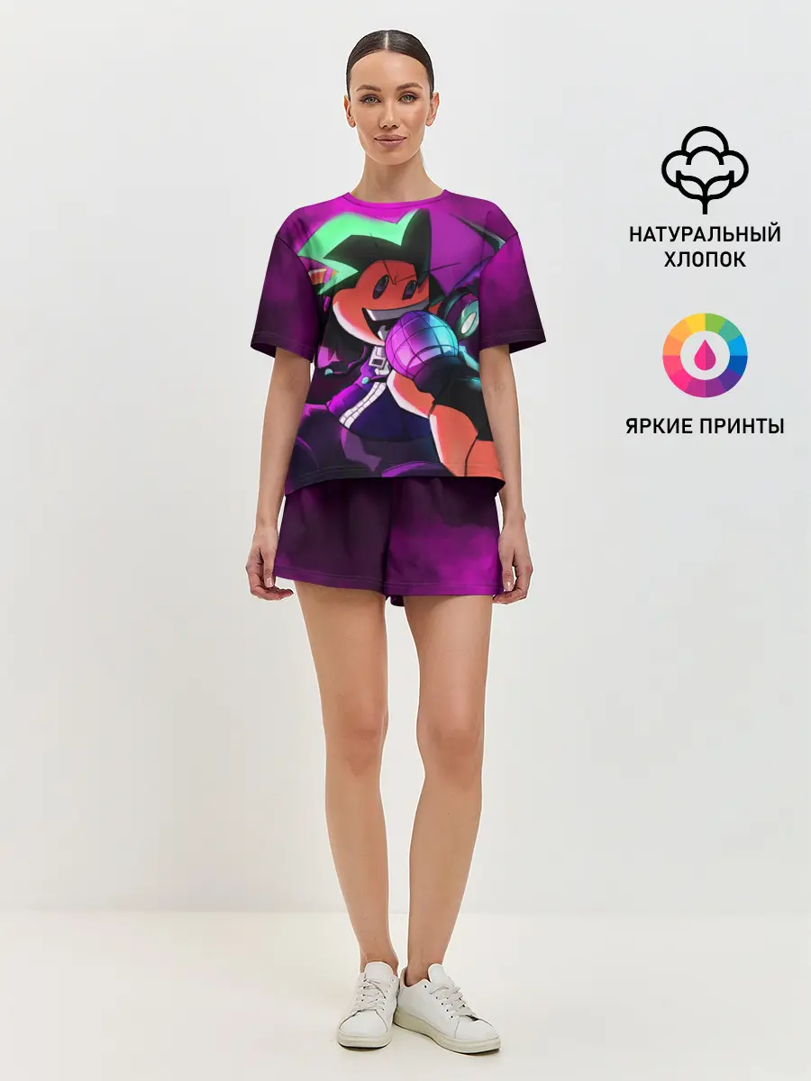 Женская пижама с шортами / Бойфренд