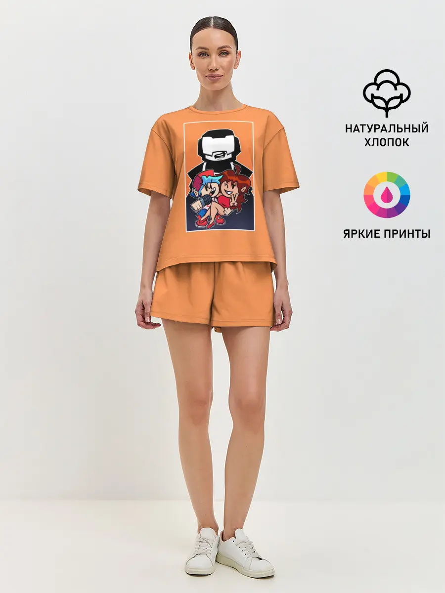 Женская пижама с шортами / Boyfriend, Girlfriend, Tankman