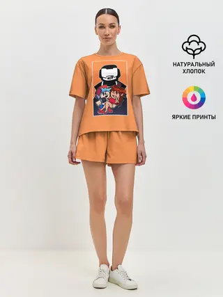 Женская пижама с шортами / Boyfriend, Girlfriend, Tankman