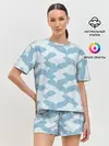 Женская пижама с шортами / Абстрактные волны