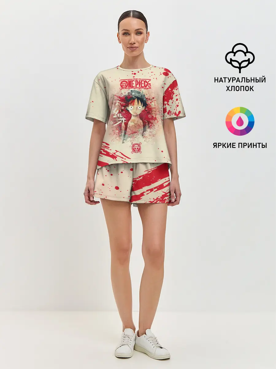 Женская пижама с шортами / Луффи One Piece. Большой куш