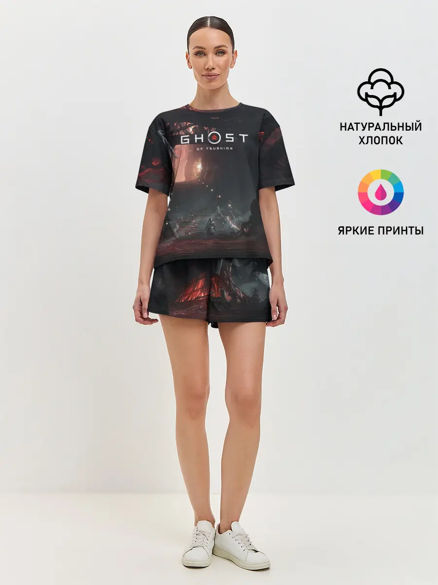 Женская пижама с шортами / Samurai | Ghost of Tsushima