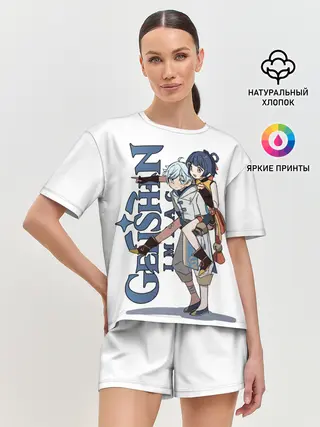 Женская пижама с шортами / ЧУН ЮНЬ И СЯН ЛИН