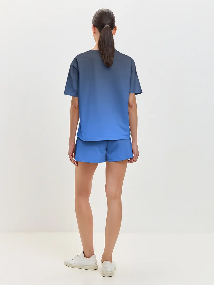 Женская пижама с шортами / DARK OCEAN GRADIENT