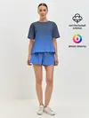 Женская пижама с шортами / DARK OCEAN GRADIENT