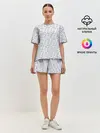 Женская пижама с шортами / Журавли