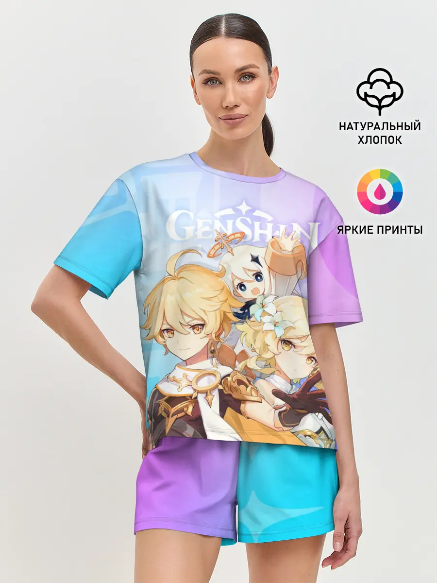 Женская пижама с шортами / Genshin Impact