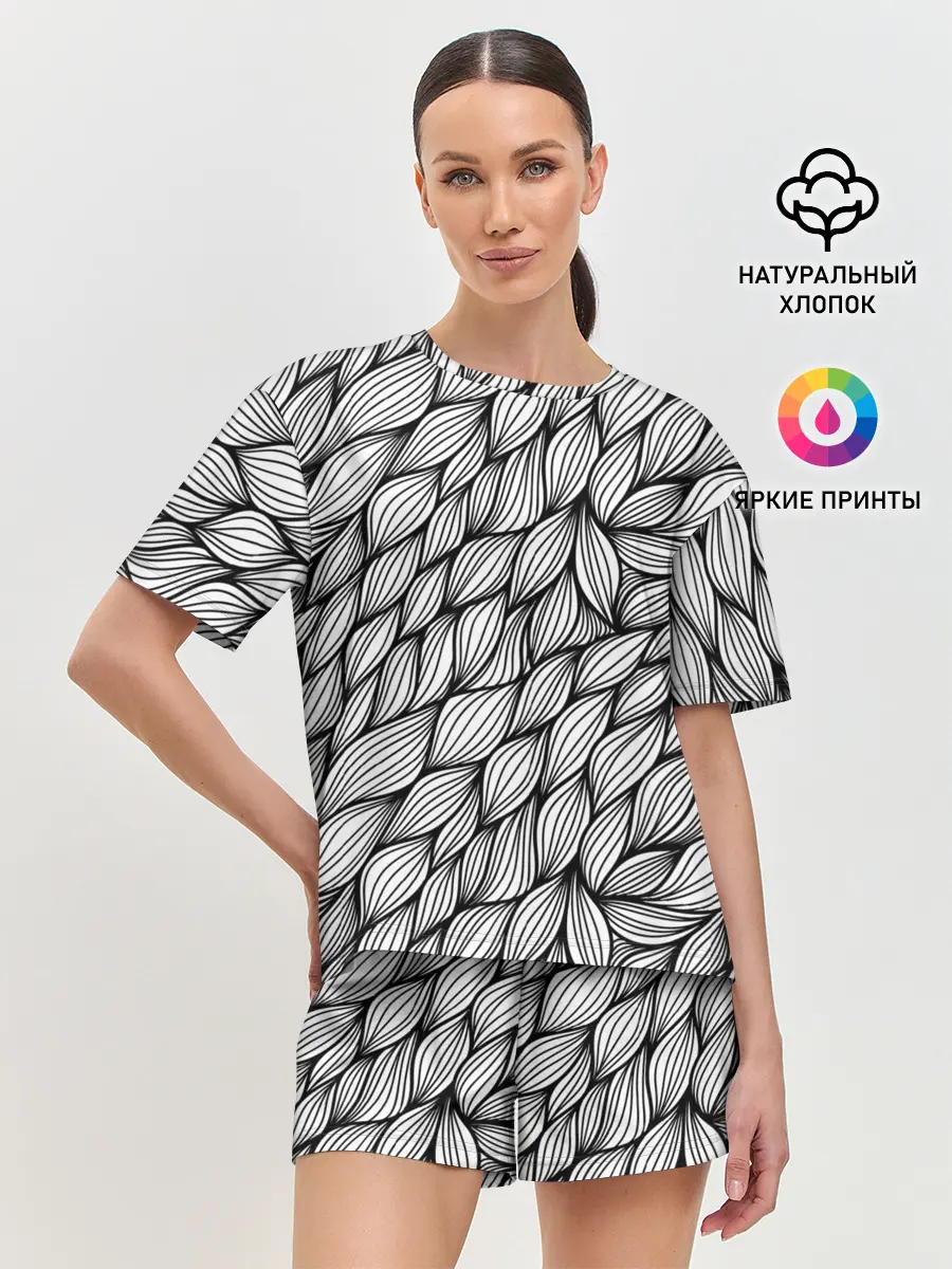 Женская пижама с шортами / Лепестки