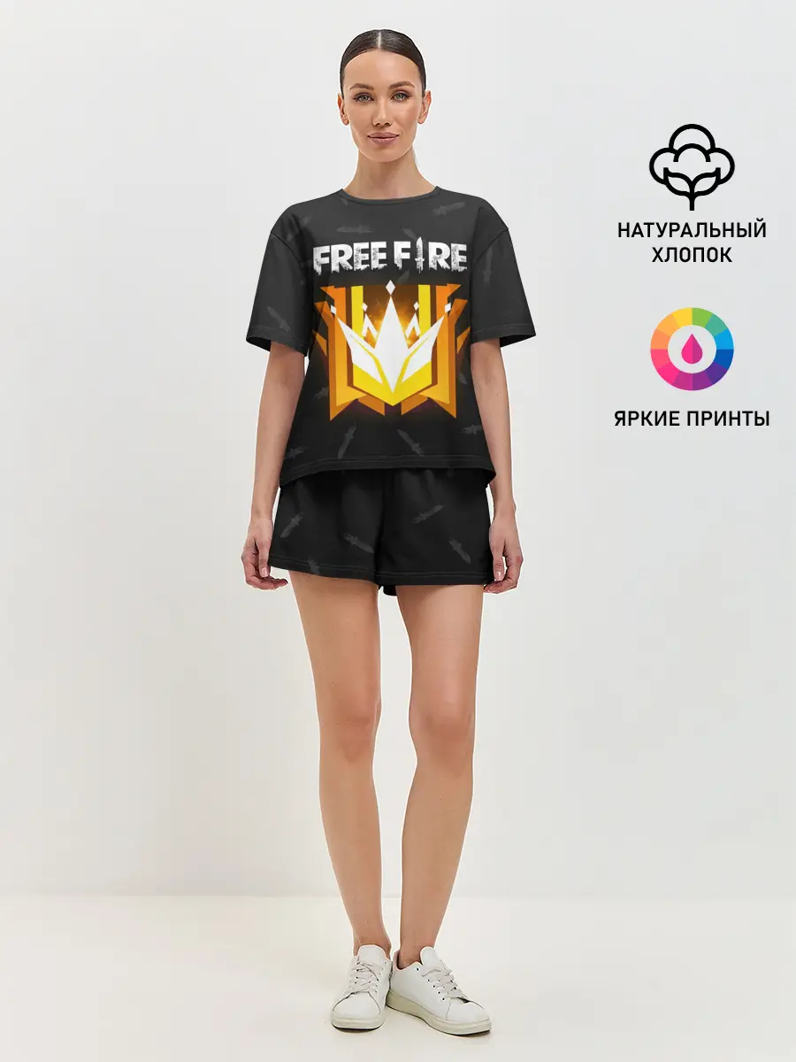 Женская пижама с шортами / Free Fire | Фри фаер