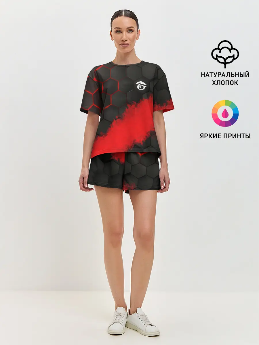 Женская пижама с шортами / GARENA RED LINE