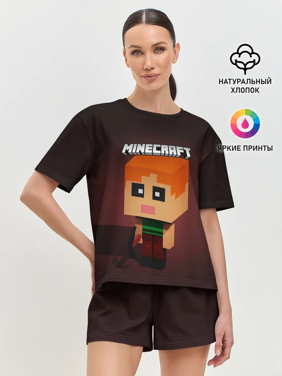 Женская пижама с шортами / MINECRAFT | МАЙНКРАФТ