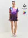 Женская пижама с шортами / Космос, сияние и звезды