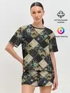 Женская пижама с шортами / Лоскутное шитье
