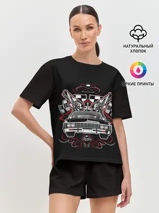 Женская пижама с шортами / МАШИНА