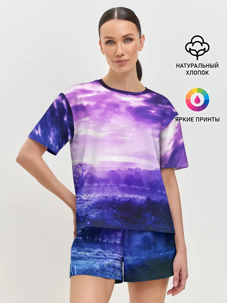 Женская пижама с шортами / ФИОЛЕТОВЫЙ РАЙ