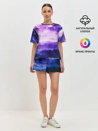 Женская пижама с шортами / ФИОЛЕТОВЫЙ РАЙ