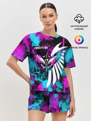 Женская пижама с шортами / FREE FIRE NEON