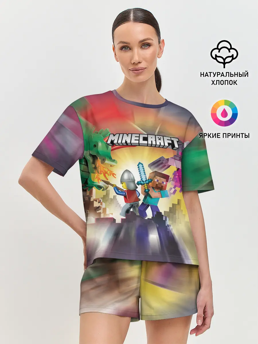 Женская пижама с шортами / MINECRAFT | МАЙНКРАФТ