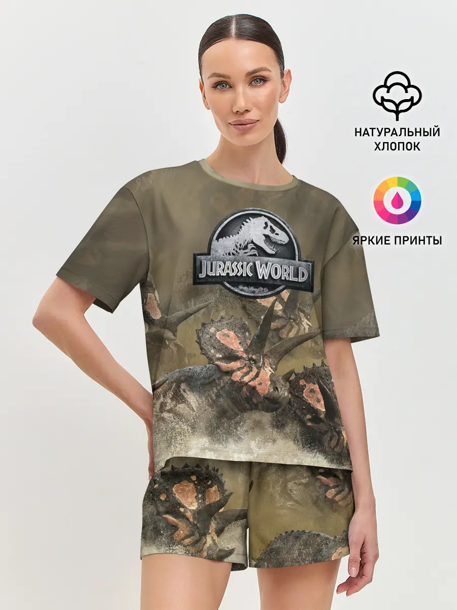 Женская пижама с шортами / Jurassic World | Мир Юрского Периода