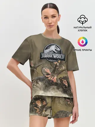 Женская пижама с шортами / Jurassic World | Мир Юрского Периода