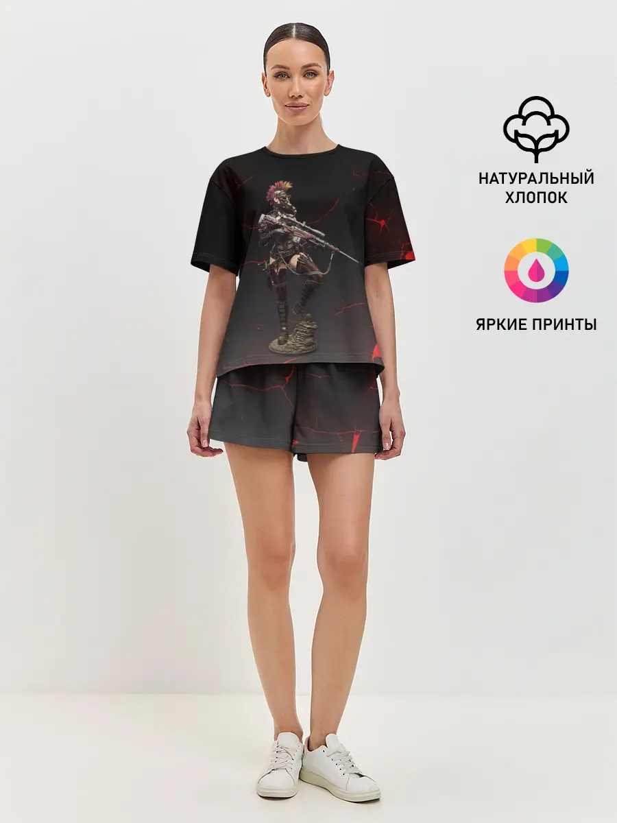 Женская пижама с шортами / Стимпанк | Steampunk