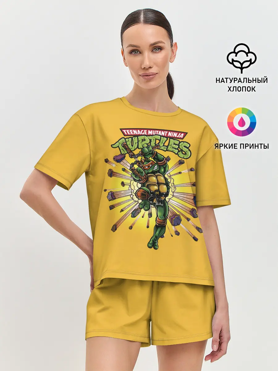 Женская пижама с шортами / Врыв Микеланджело